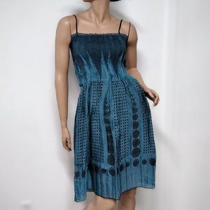 Max Studio dress. Boho. Smock teal. One size. Midi. Adjustable straps. NEW